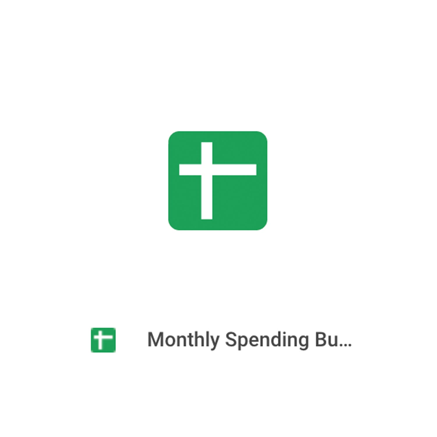 Monthly Spending Budget